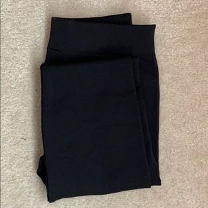 Black wool leggings